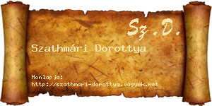 Szathmári Dorottya névjegykártya